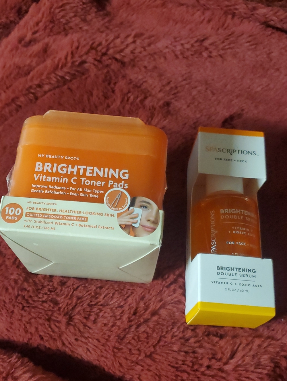 Brightening Vitamin C Toner Pads & Serum - Orange